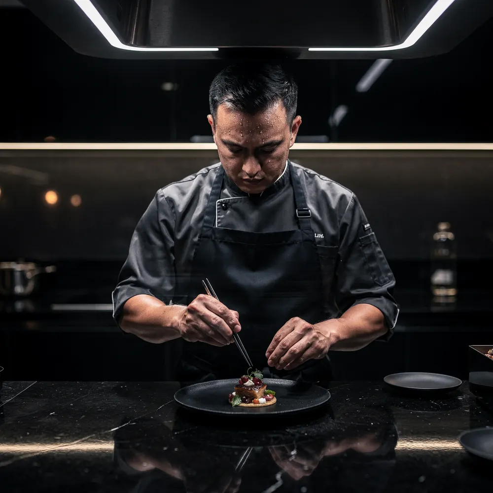Chef impiatta con precisione